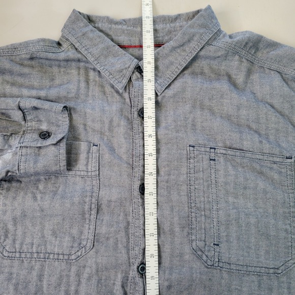 Mountain Hardwear Mens XXL Gray Button Down Shirt Long Sleeve Outdoor Casual - Picture 6 of 7